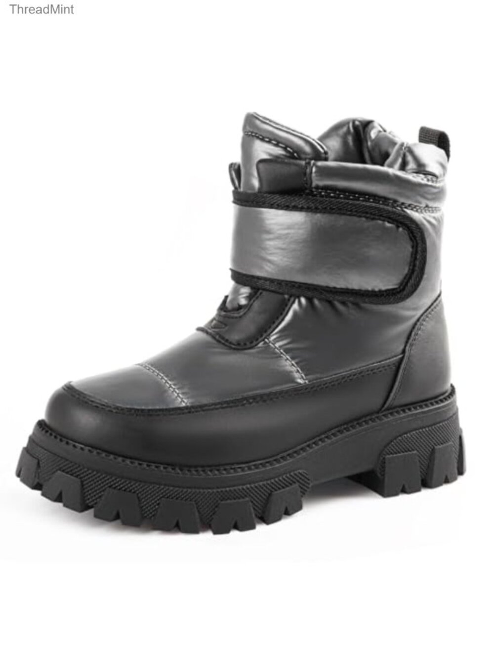 Kids Waterproof Snow Boots Winter Warm Boys Girls Hook Loop Non-Slip